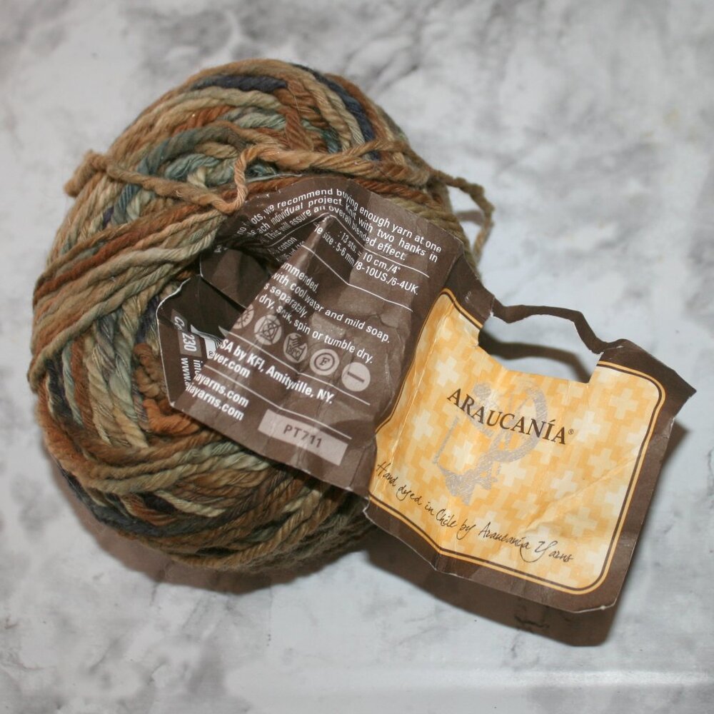 YARN #1393 - Araucania Hand Dyed Cotton Tweed Brown - 100 g